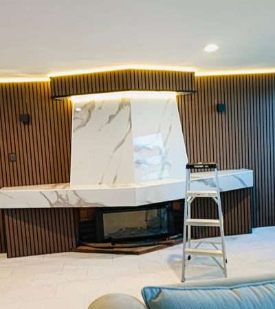 Lambrín decorativo con acabado fino para muro